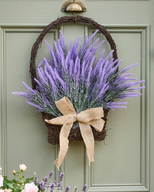 Bellegarde Lavender Floral Basket