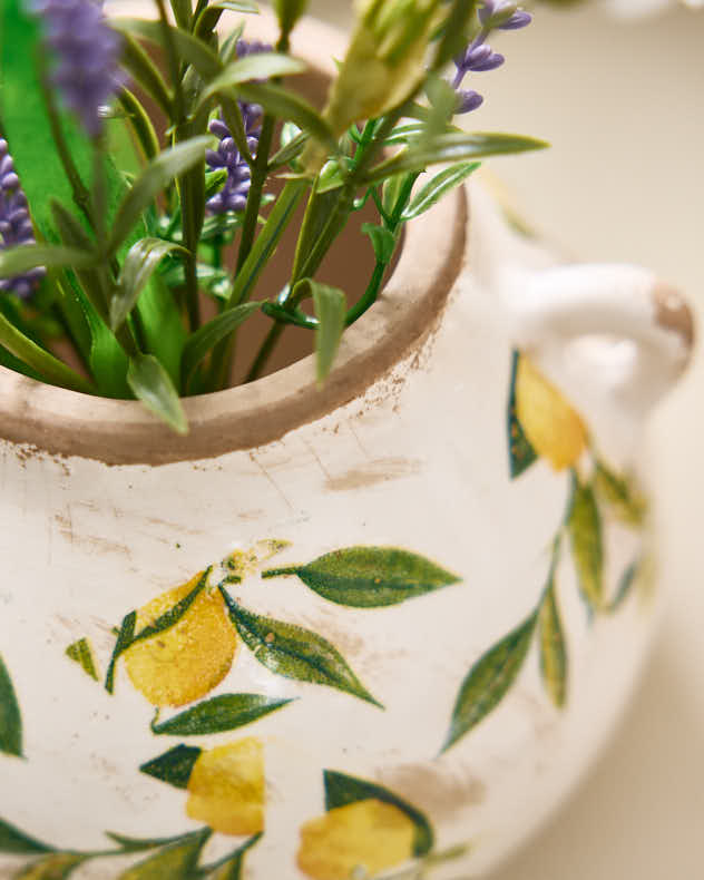 Ravello Lemon Print Urn Planter