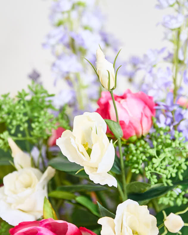 Pink Rose & Lisianthus Bouquet in Vase