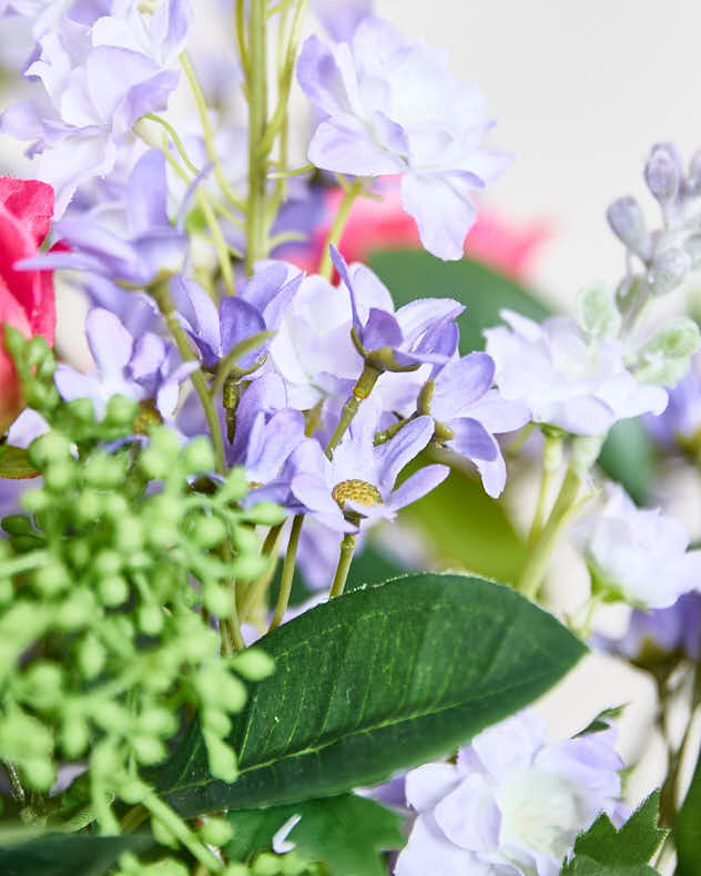 Pink Rose & Lisianthus Bouquet in Vase