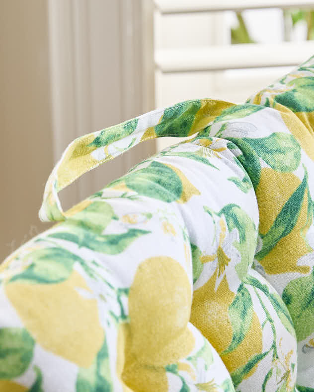 Lemon Patterned Indoor Bench Mattress