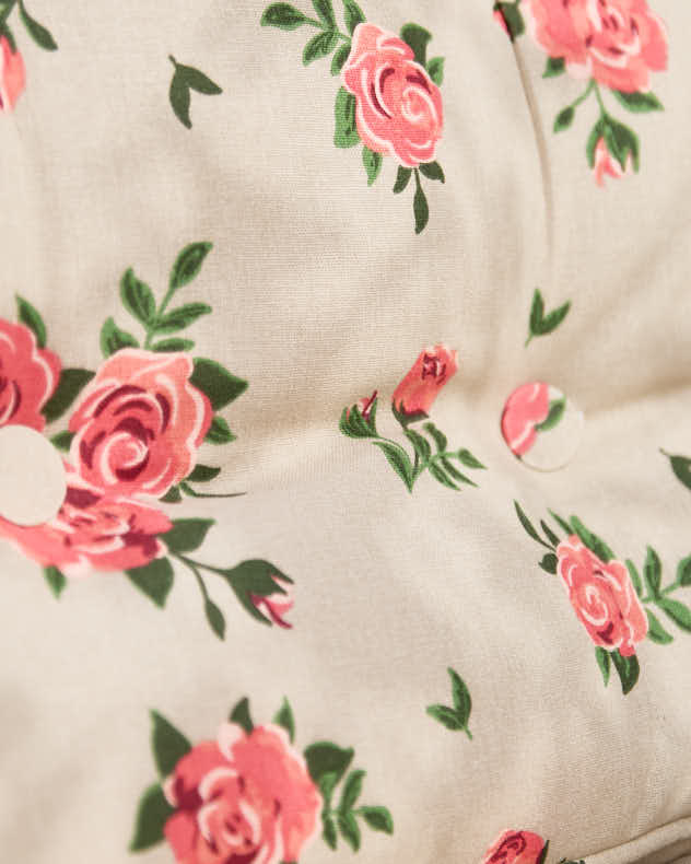 Seat Pads - Set of 2 Vintage Rose Garden Seat Cushions