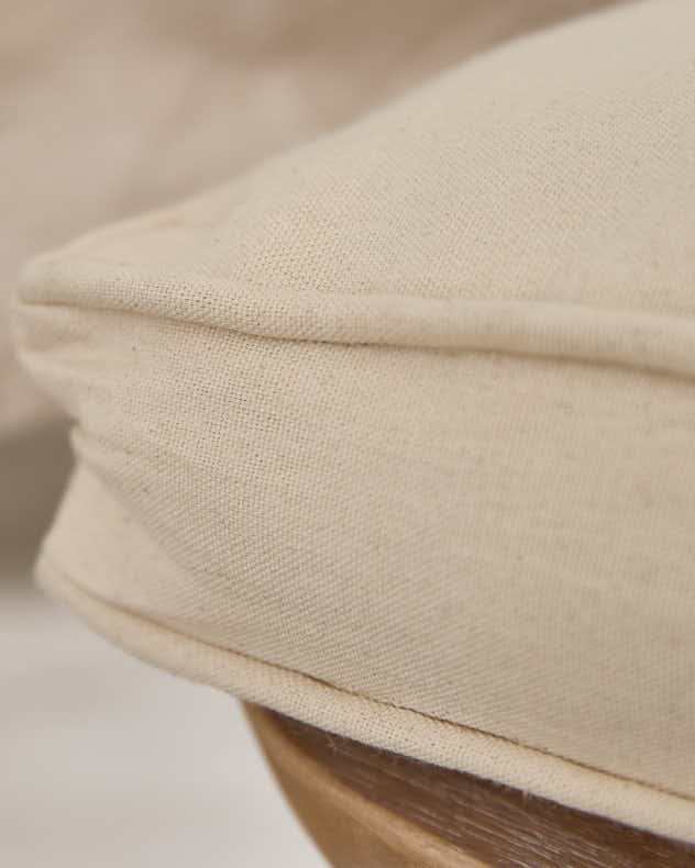 Set of 2 Natural Beige Indoor Seat Cushions