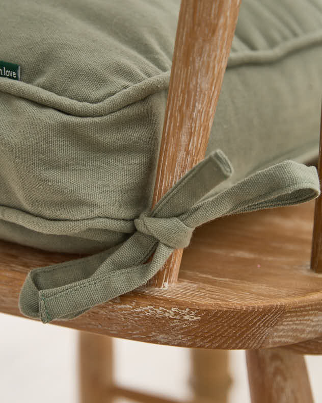 Set of 2 Olive Green Indoor Seat Cushions