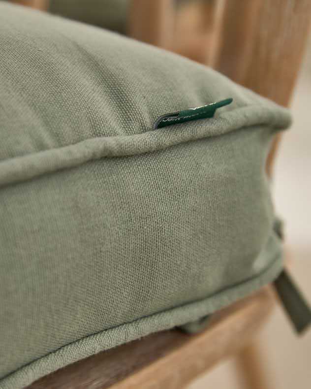 Set of 2 Olive Green Indoor Seat Cushions