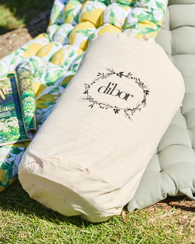 Garden Bench Cushion - Lemon Patterned Bench Mattress