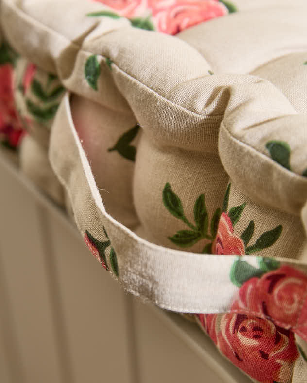 Vintage Rose Indoor Bench Cushion