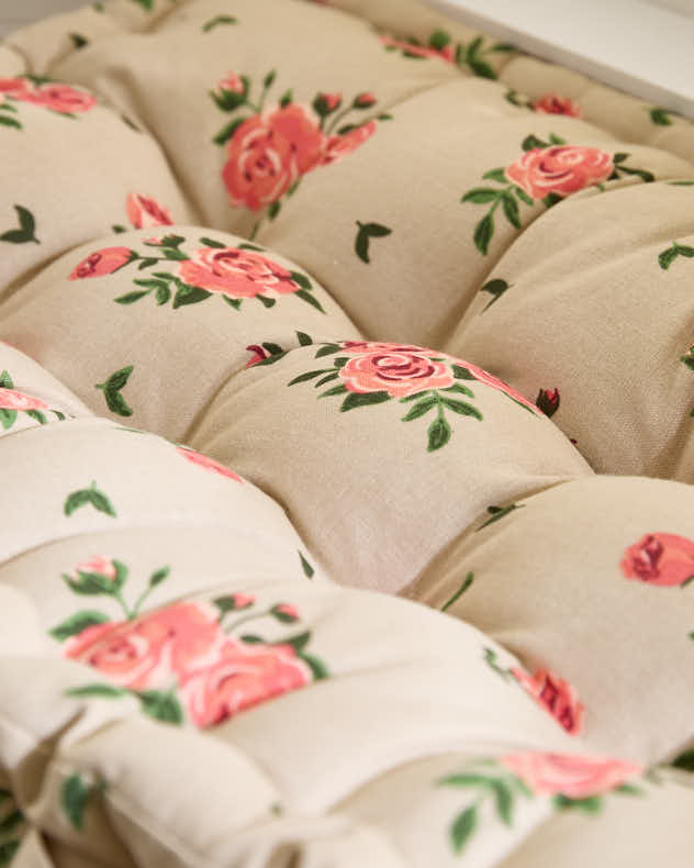 Vintage Rose Indoor Bench Cushion