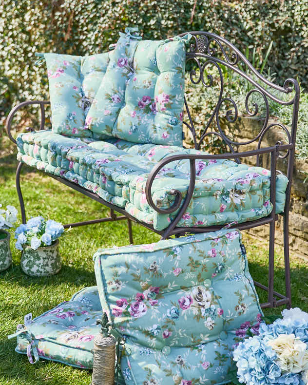 Green Floral Garden Cushion Collection