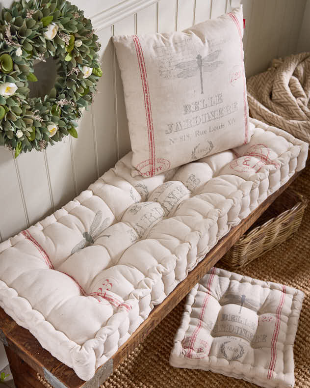 Seat Pads Scatter Cushion - Belle Jardinere Red Indoor Cushions