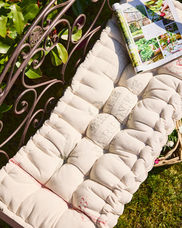 Garden Bench Cushion - Belle Jardinere Red Outdoor Bench Cushion