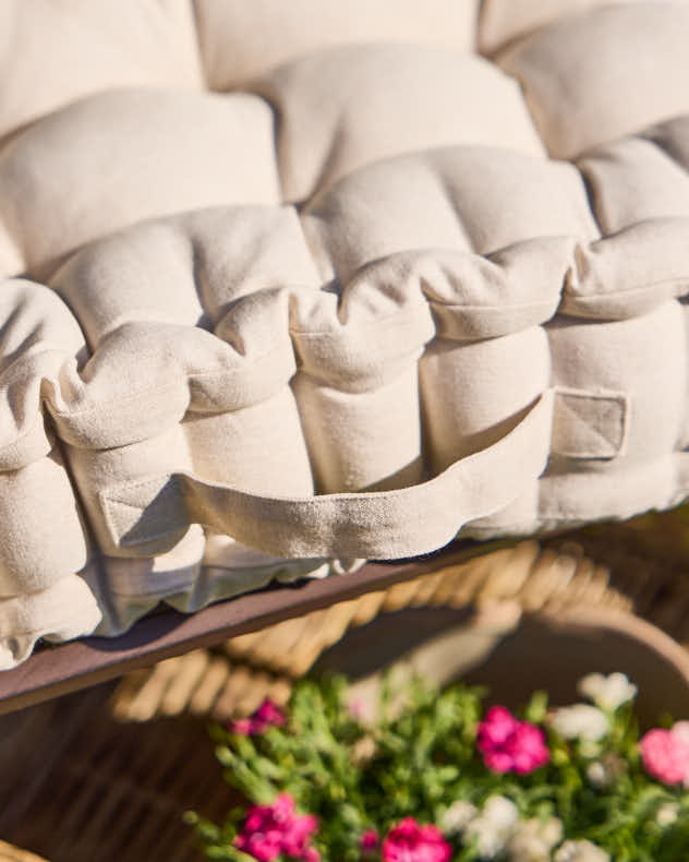 Garden Bench Cushion - Belle Jardinere Red Outdoor Bench Cushion