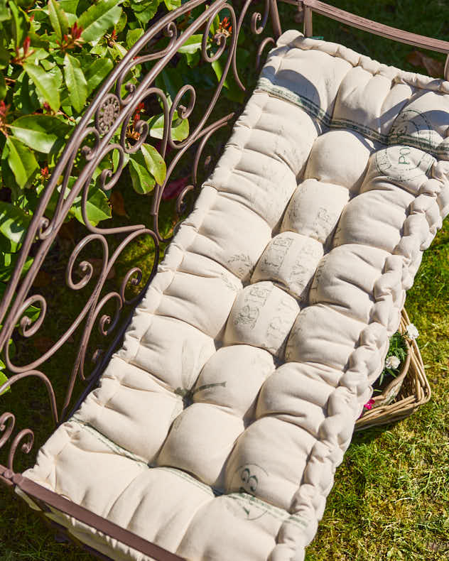 Garden Bench Cushion - Belle Jardinere Green Outdoor Bench Cushion