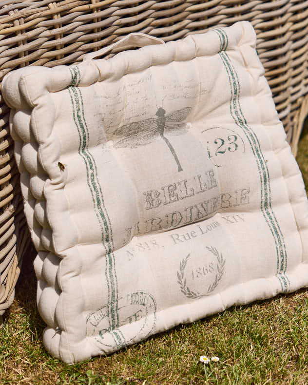 Seat Pads Scatter Cushion - Belle Jardinere Green Garden Cushions
