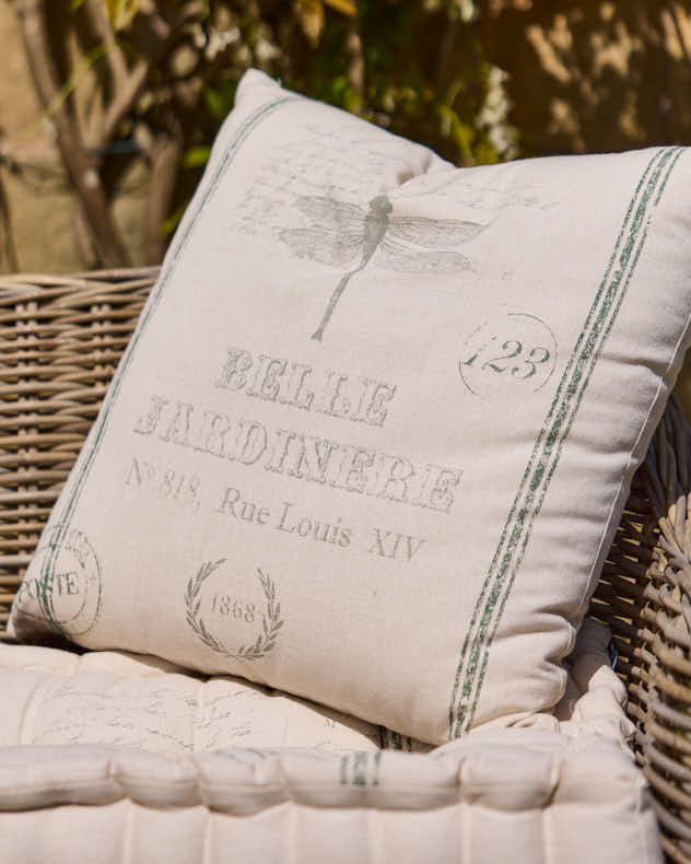 Seat Pads Set of all 3 - Belle Jardinere Green Garden Cushions