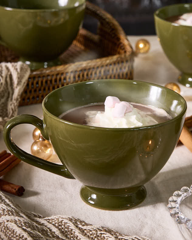 Set of 2 Winter Hot Chocolate Mugs