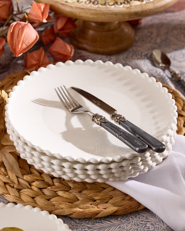 Blanche Perle Beaded Dinnerware Collection