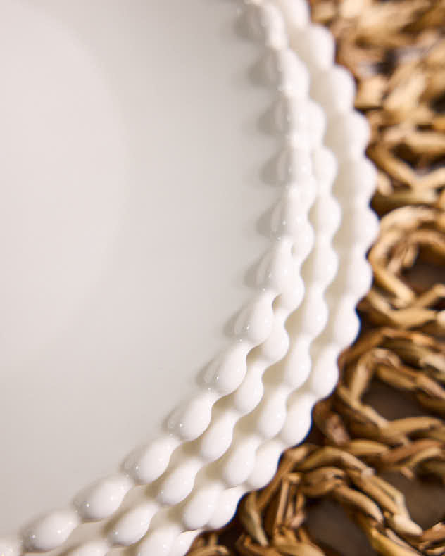 Blanche Perle Beaded Dinnerware Collection