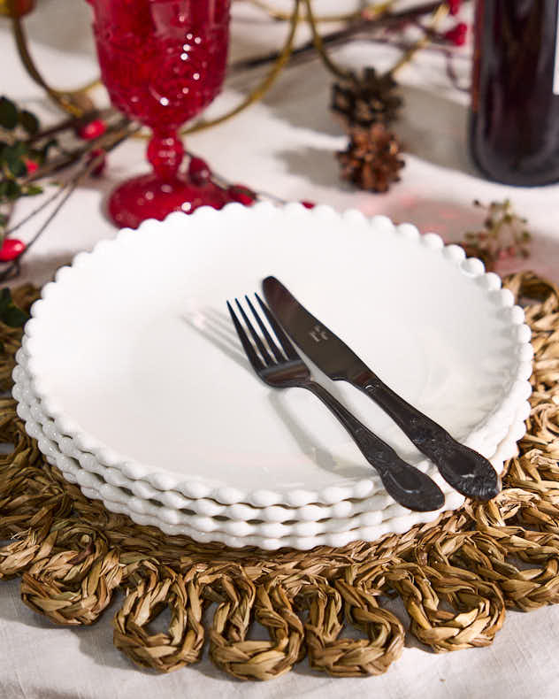 Blanche Perle Beaded Dinnerware Collection