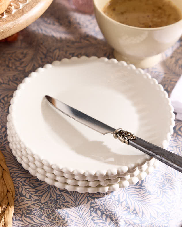 Blanche Perle Beaded Dinnerware Collection