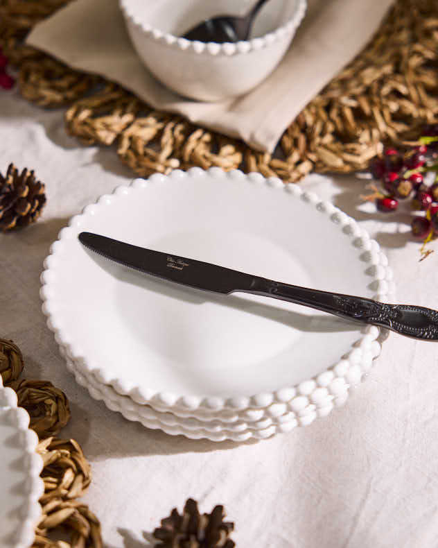 Blanche Perle Beaded Dinnerware Collection