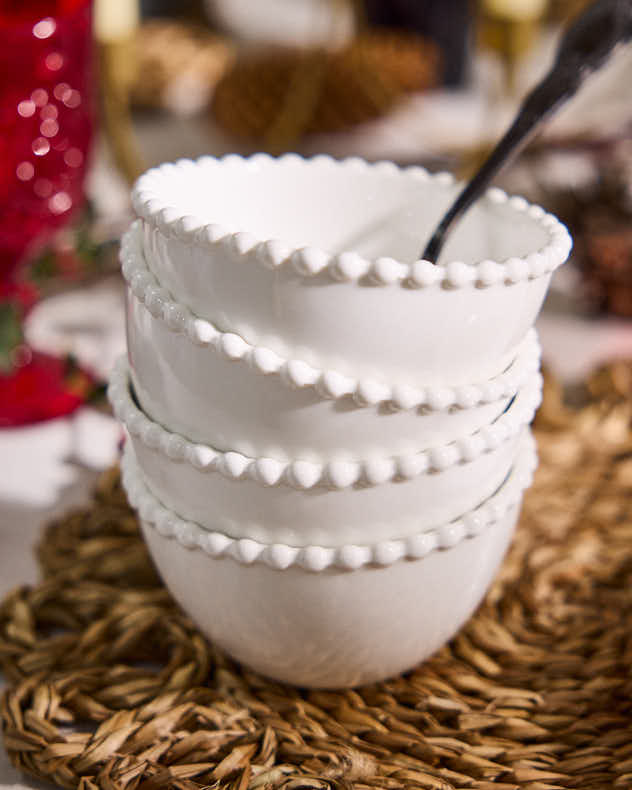 Blanche Perle Beaded Dinnerware Collection