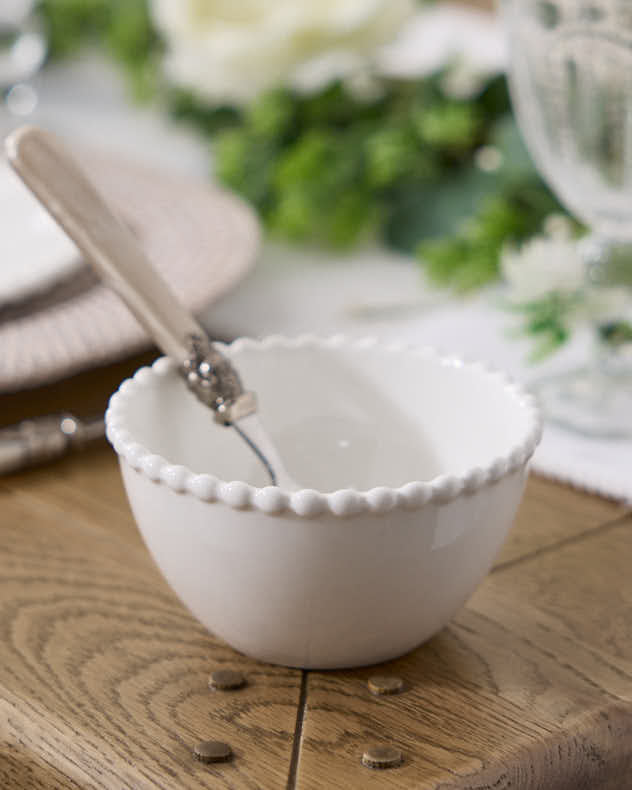 Blanche Perle Beaded Dinnerware Collection