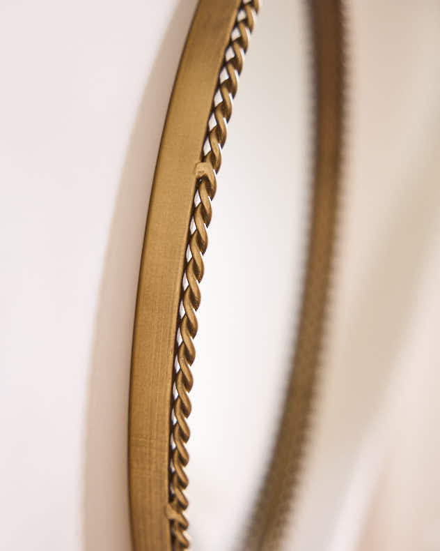 Gold Braided Edge Mirror