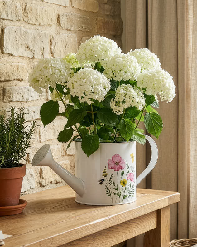 Cornflower Watering Can Planter