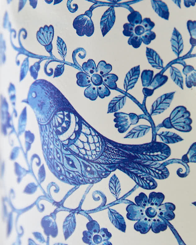 Vintage Style Blue Bird Planter