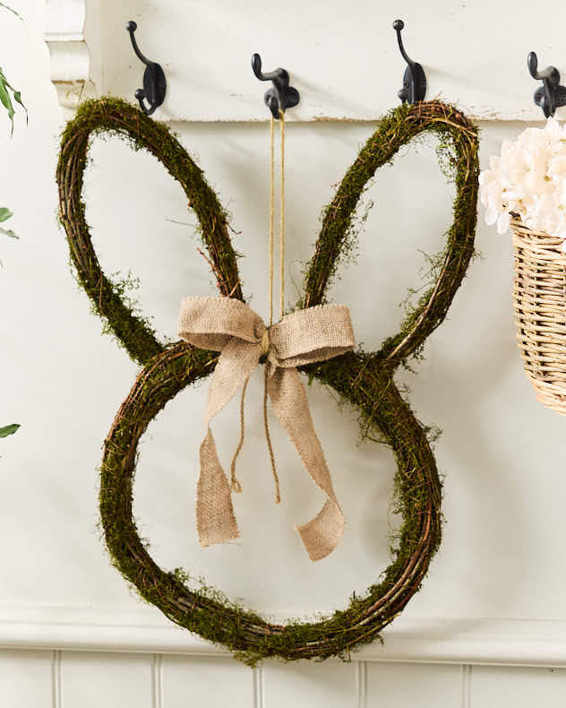 Wicker Easter Bunny Wreath