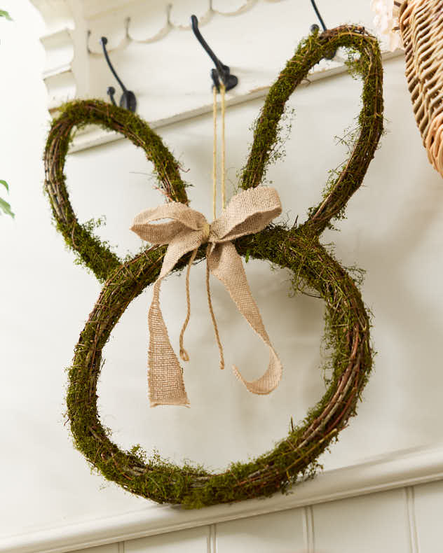 Wicker Easter Bunny Wreath