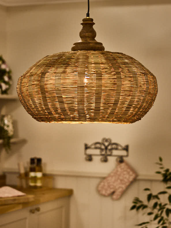 Barika Rattan Basket Light Shade