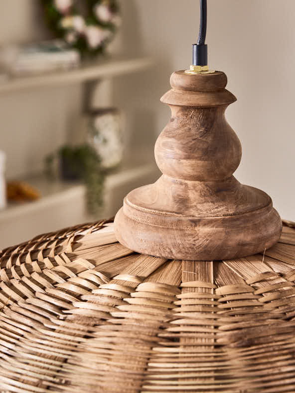 Barika Rattan Basket Light Shade