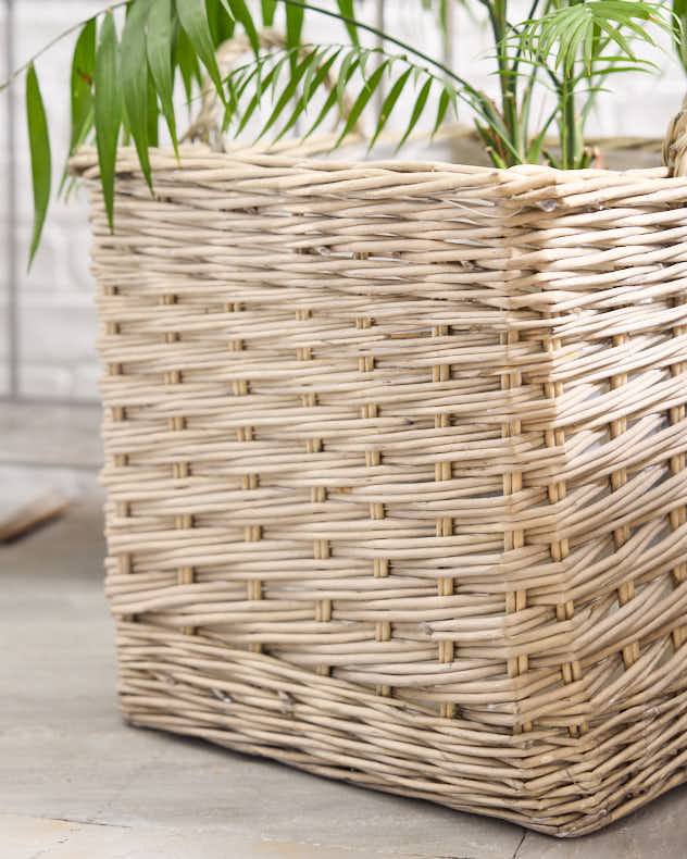 Set of 3 Basket Planters with Handles