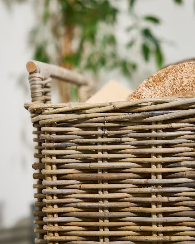 Log Basket with Handles & Wheels