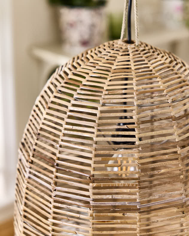 Wicker Bell Pendant Light