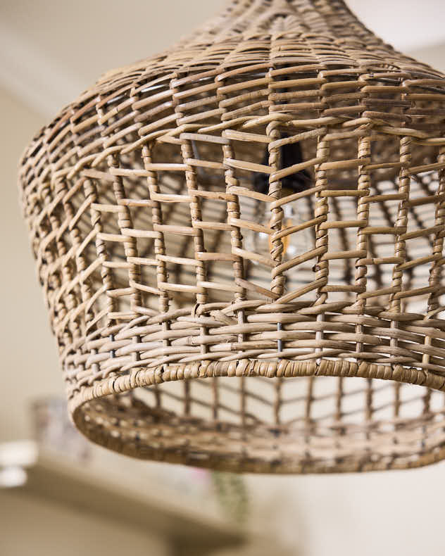 Fluted Wicker Light Shade