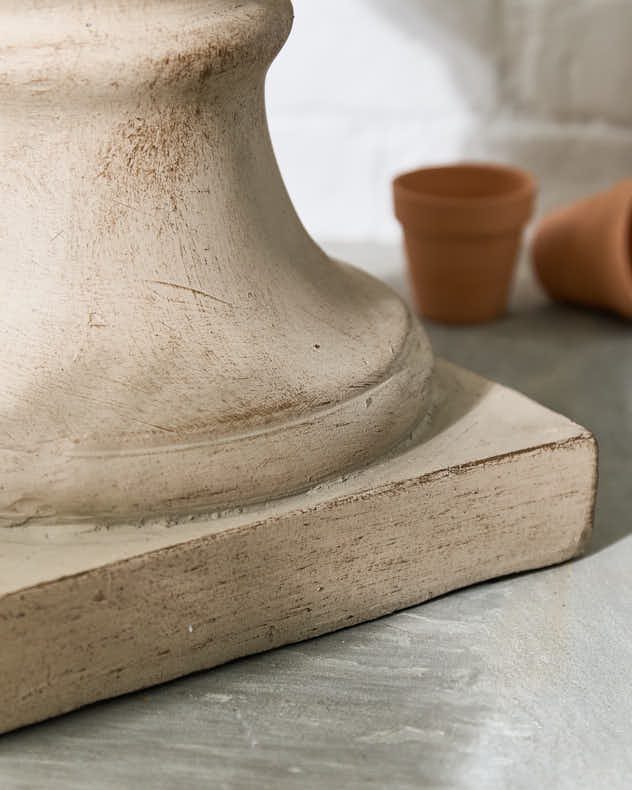 Beige Footed Urn Planter