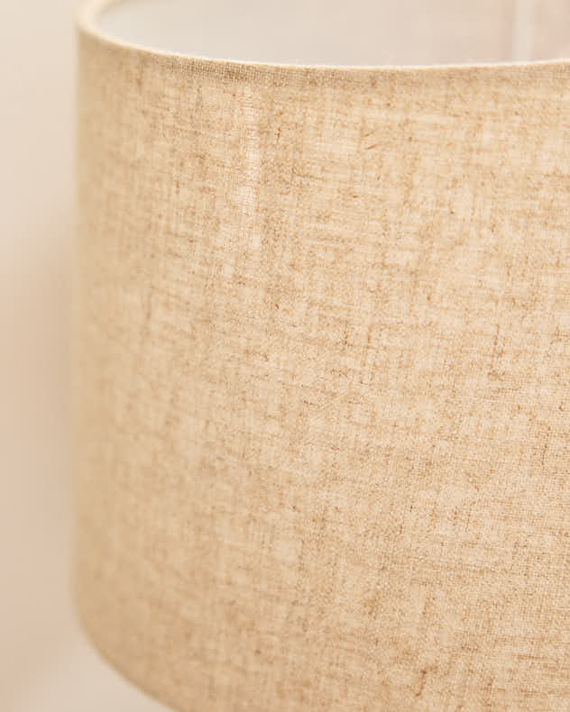 Grey Ceramic Embossed Table Lamp