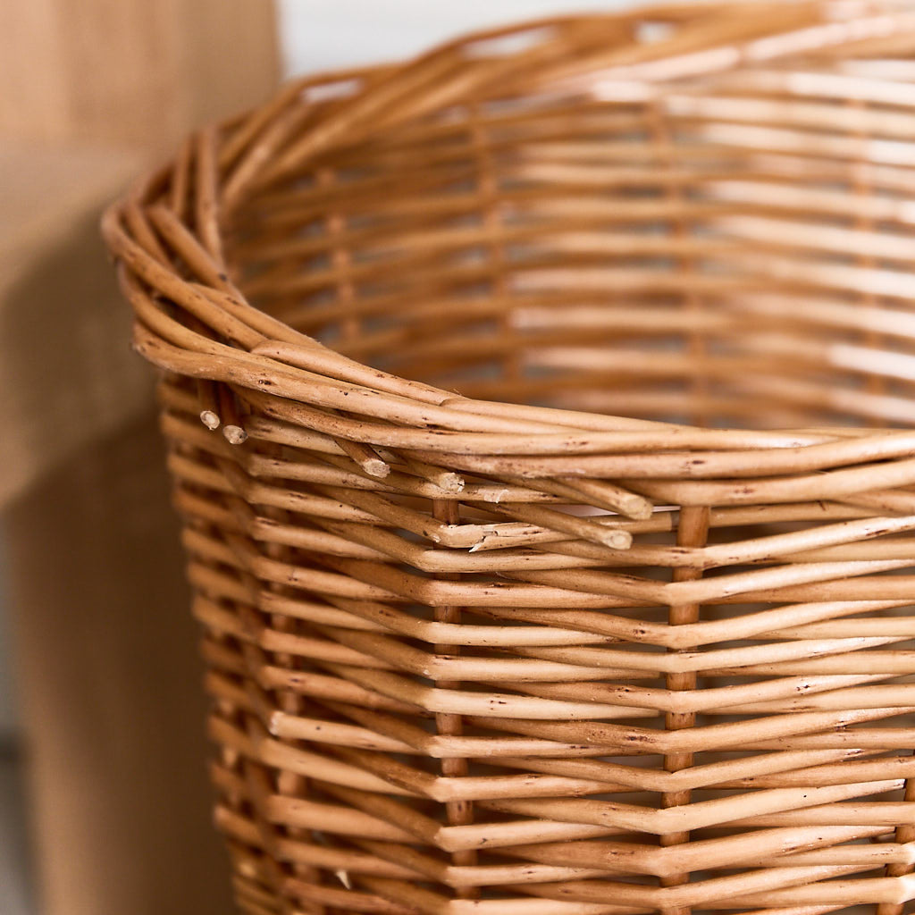 Woven Willow Waste Paper Basket