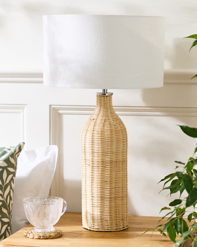 Tall Rattan Table Lamp