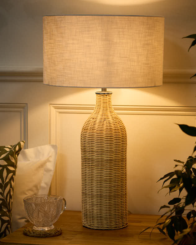 Tall Rattan Table Lamp