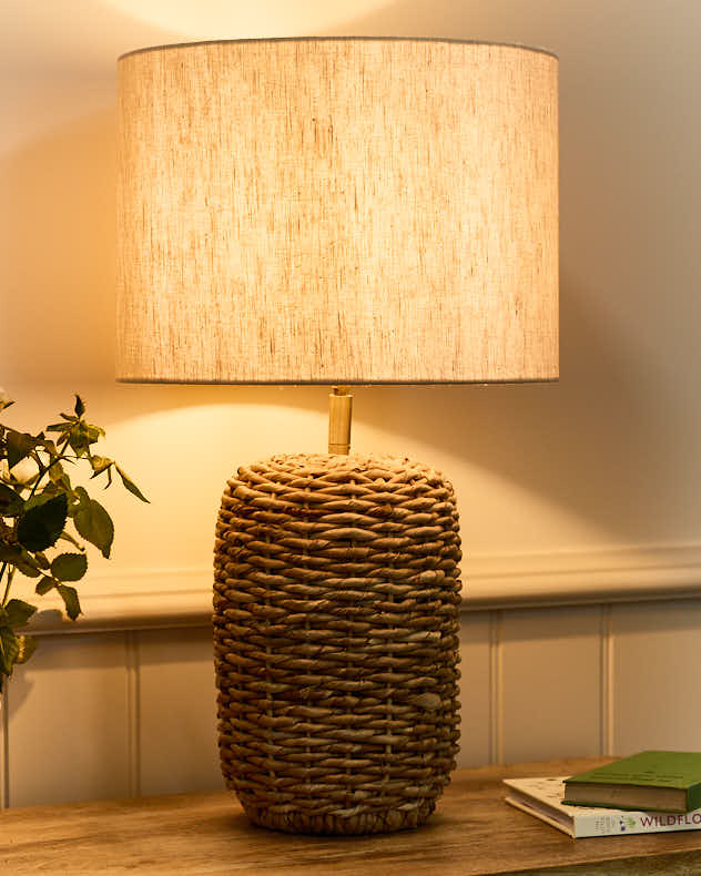 Tall Woven Jute Table Lamp