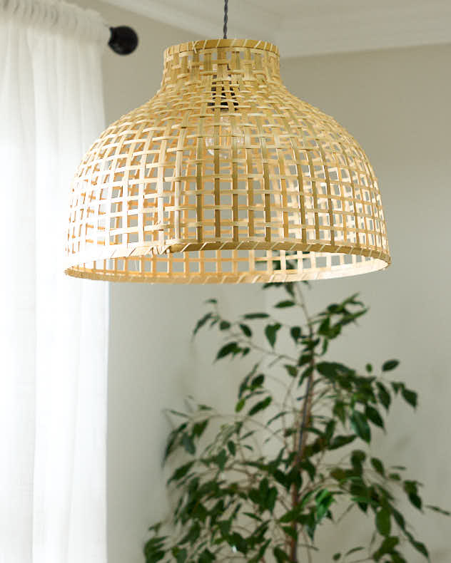 Large Natural Bamboo Lamp Shades - Bamboo Dome Lampshade