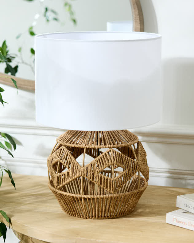 Geometric Woven Rope Lamp