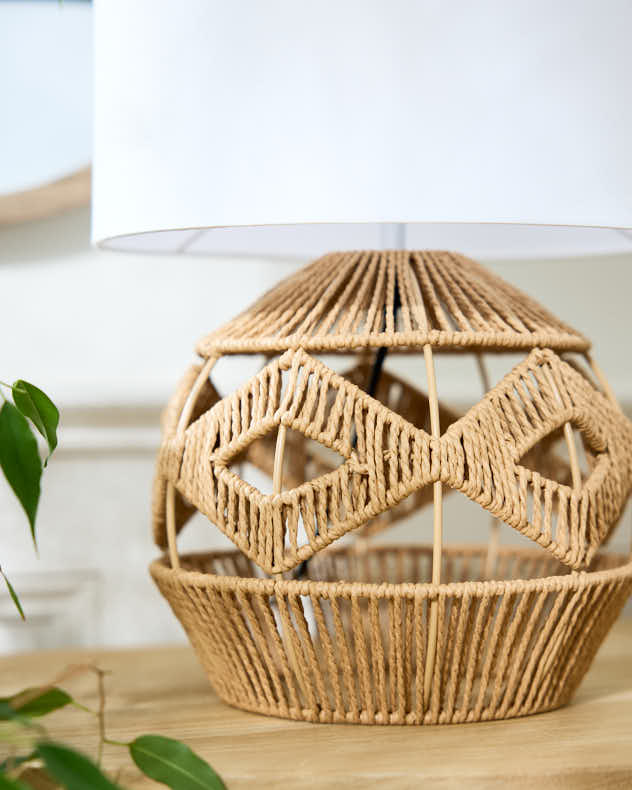 Geometric Woven Rope Lamp