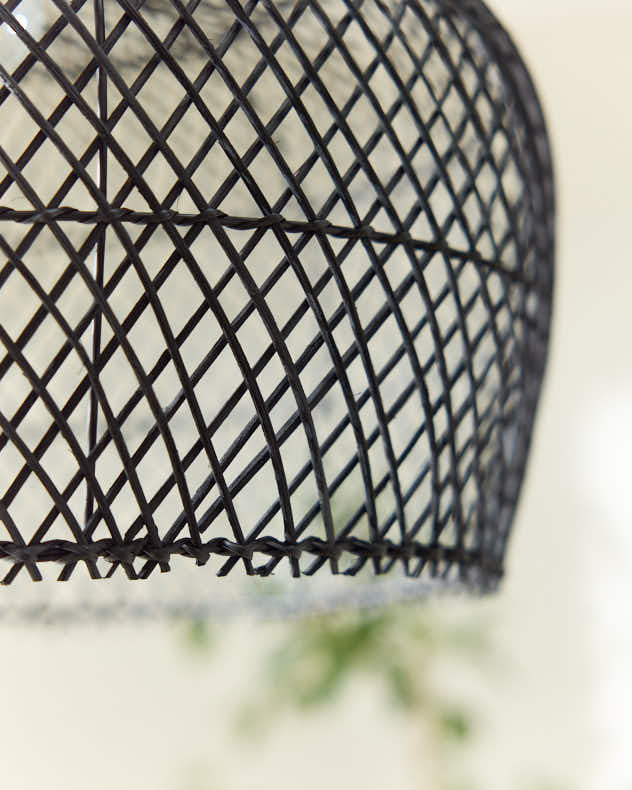 Black Rattan Pendant Lampshade