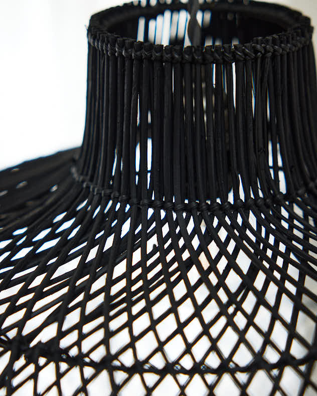 Black Rattan Pendant Lampshade