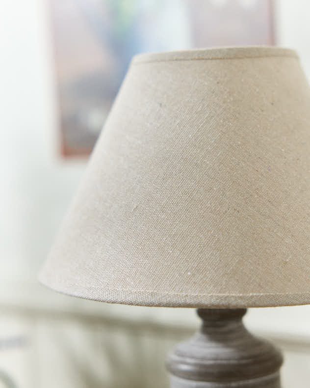 Grey Brushed Urn Table Lamp